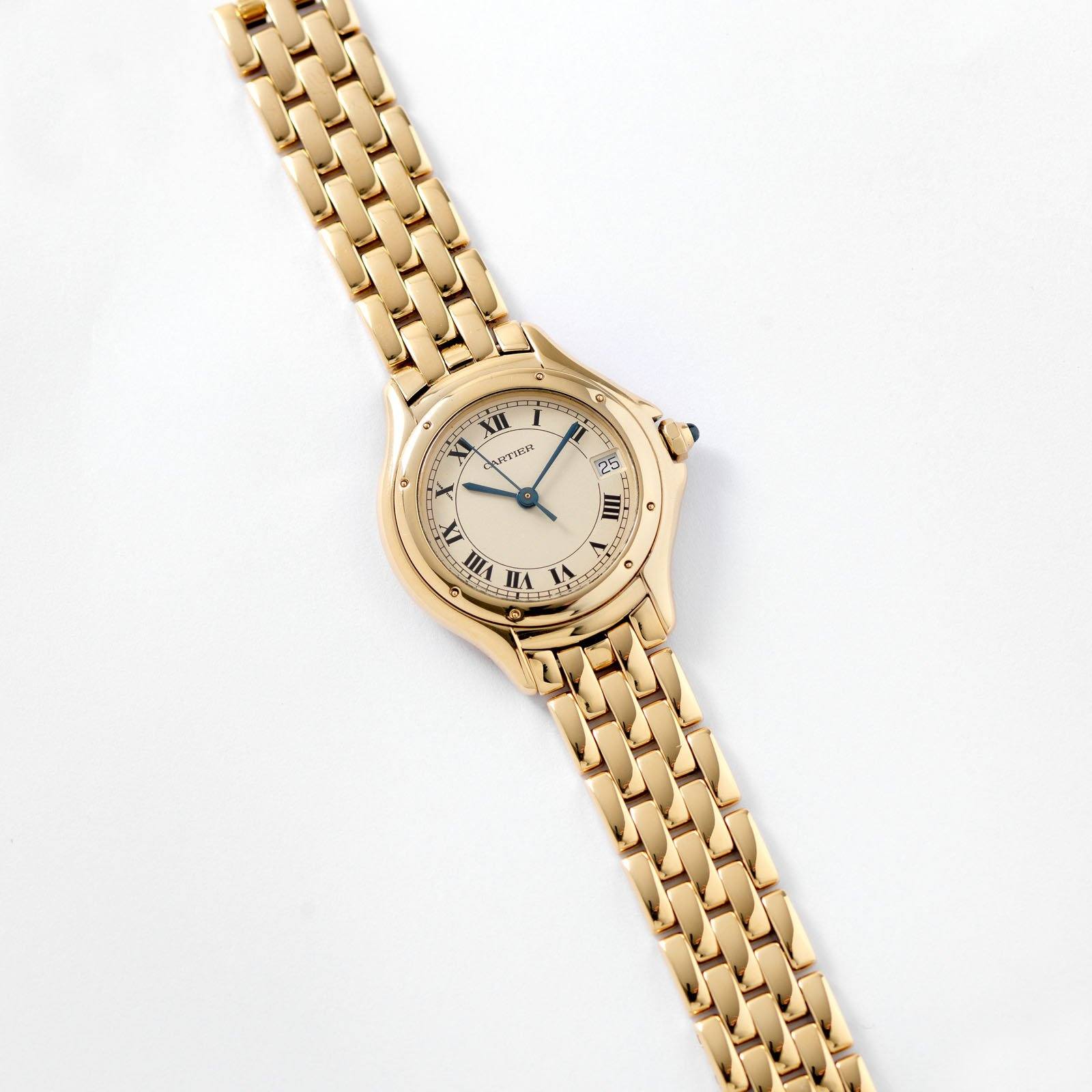 Cartier Cougar 18kt Yellow Gold Ladies Watch 