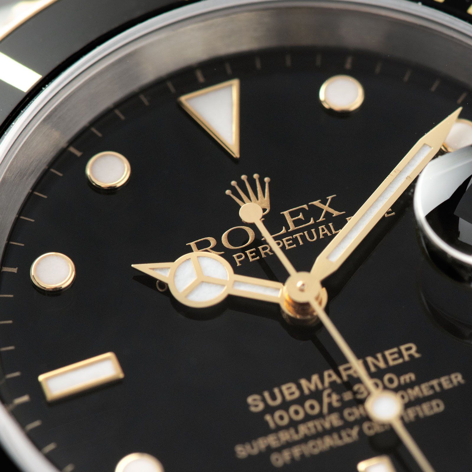 Rolex Submariner Date Black Dial Rolesor 16613 Punched Papers