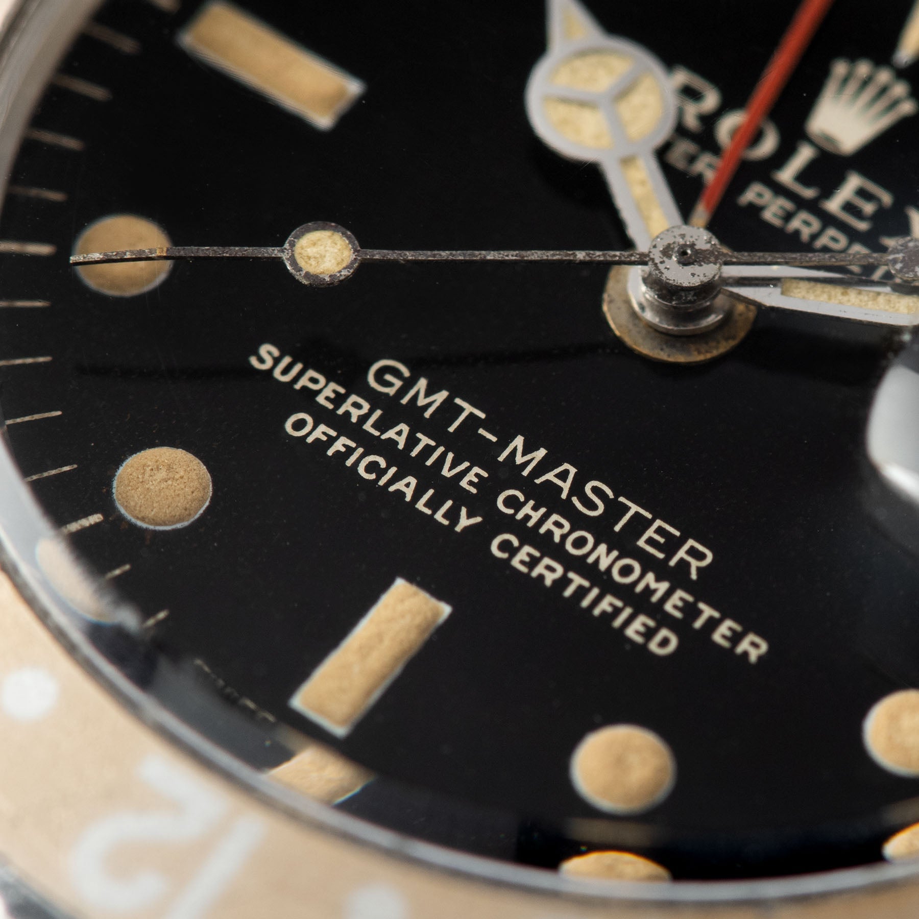 Rolex 1675 Gilt Dial GMT Master Faded Insert