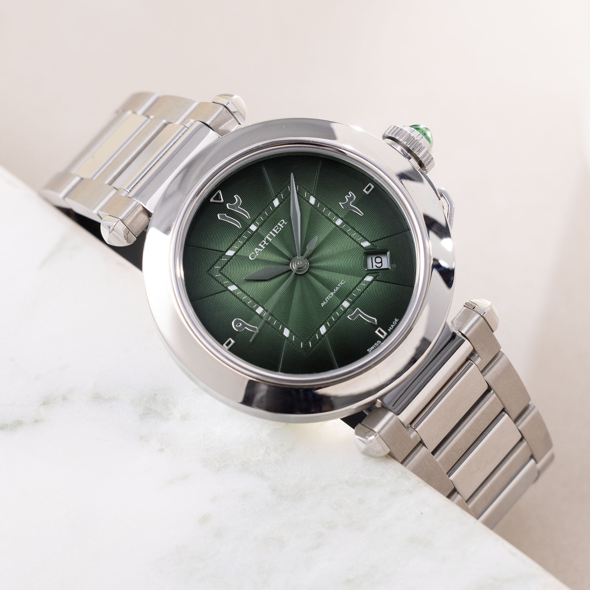 Cartier Pasha Green Middle East limited Edition with Warrantee Card 