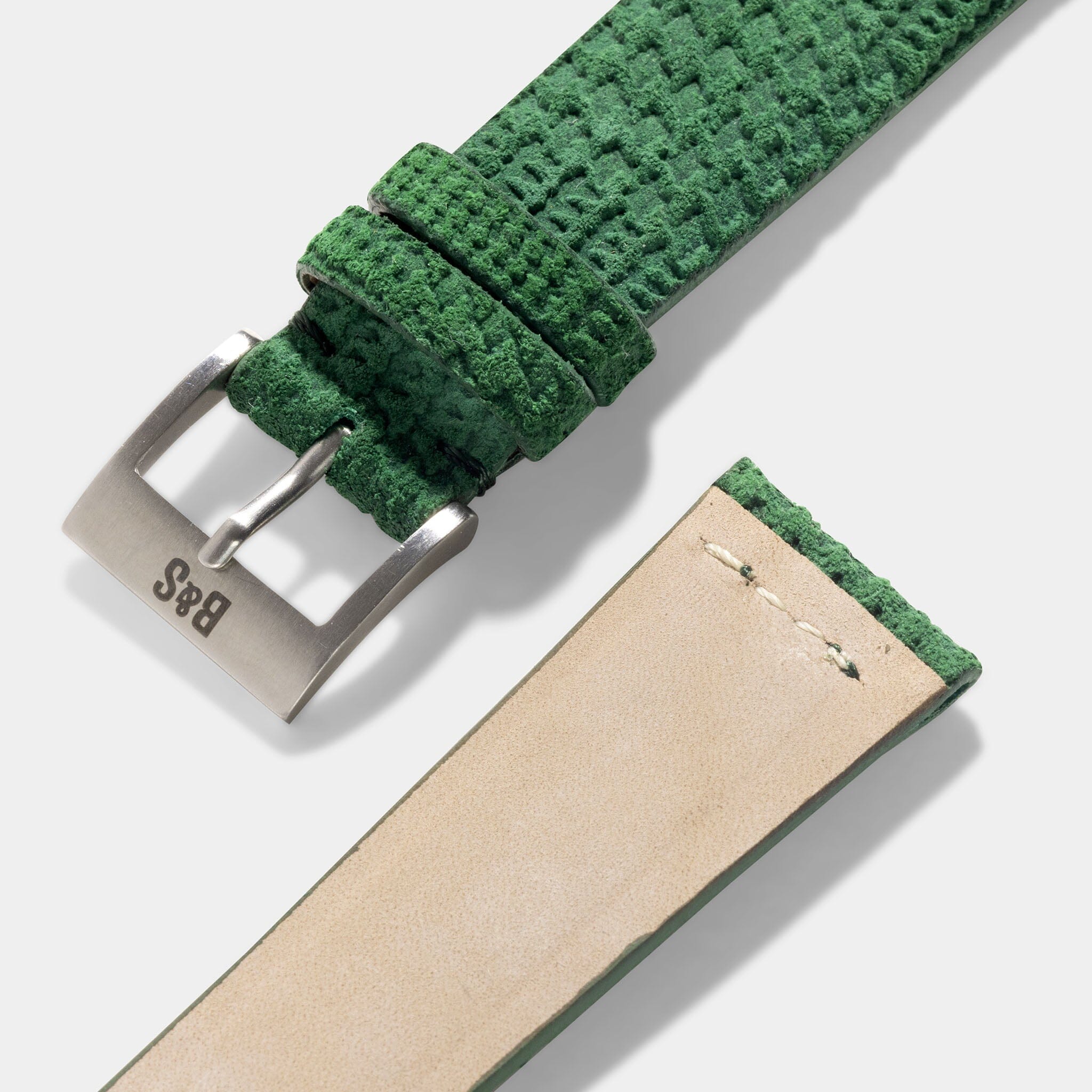 Ziggy Green Suede Leather Watch Strap 