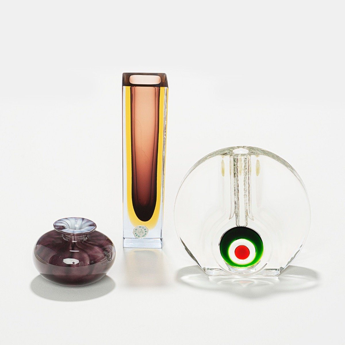 Vintage 1960s Solifleur Vase Set of Three Murano Walther Glas