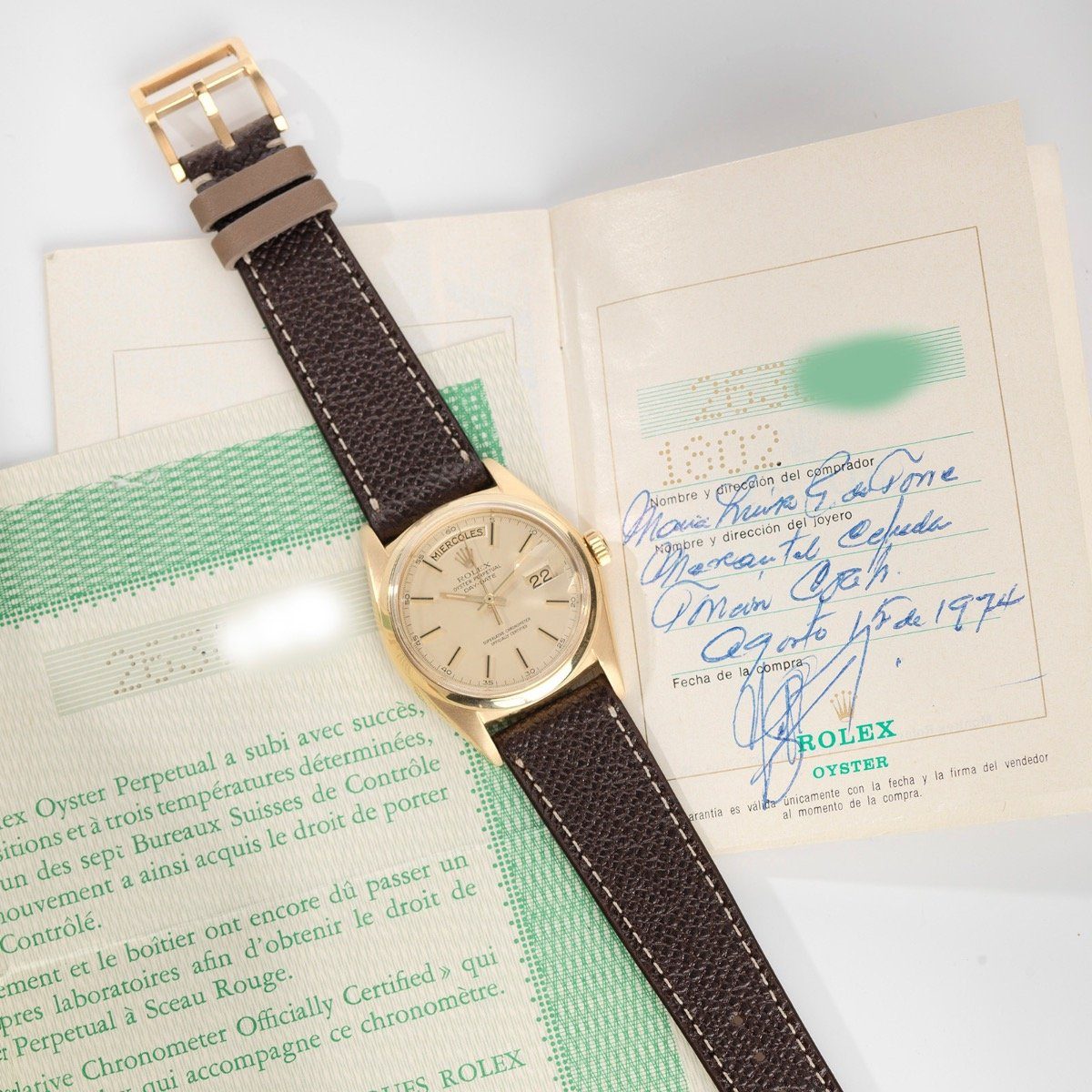 Rolex 1802 Day Date Double Punched Papers