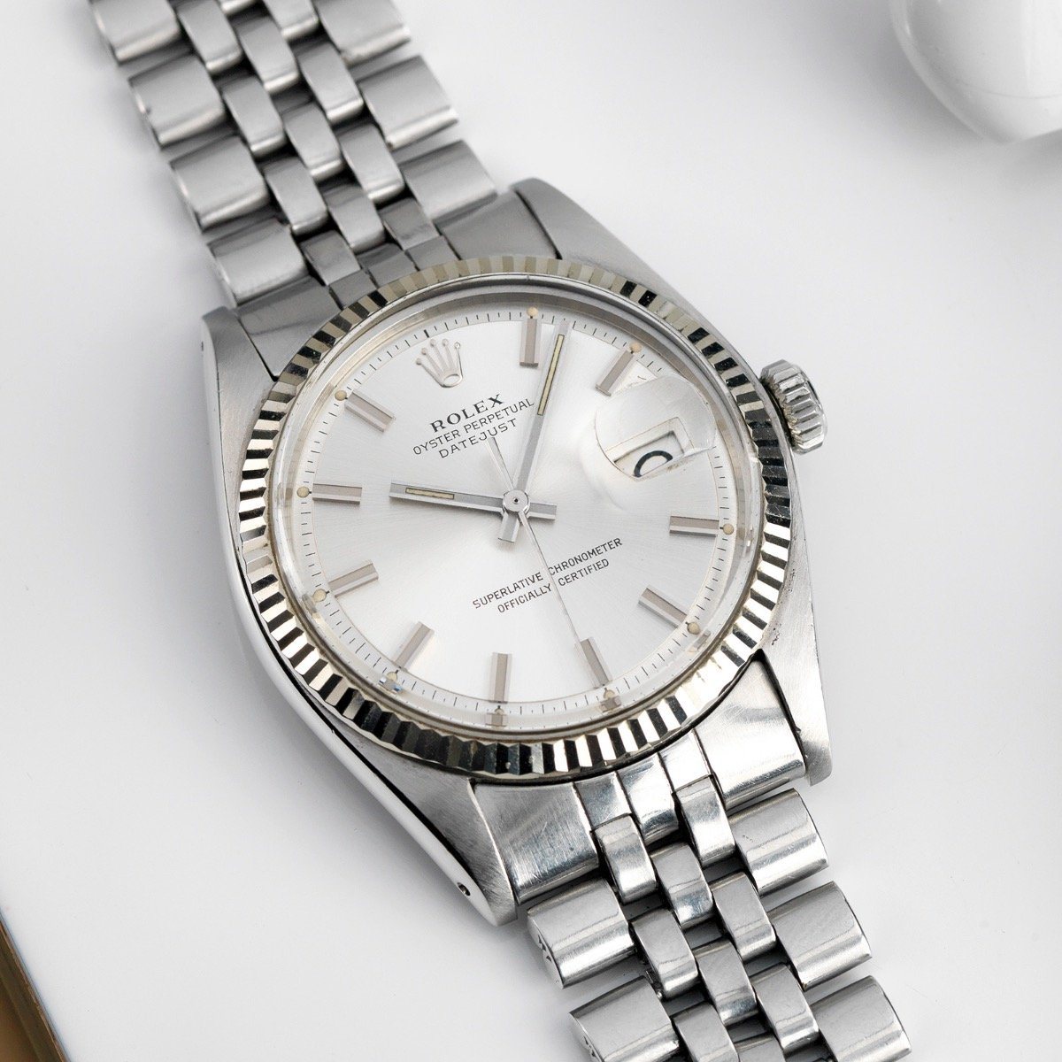 Rolex Datejust Wide Boy Dial Ref. 1601 with papers