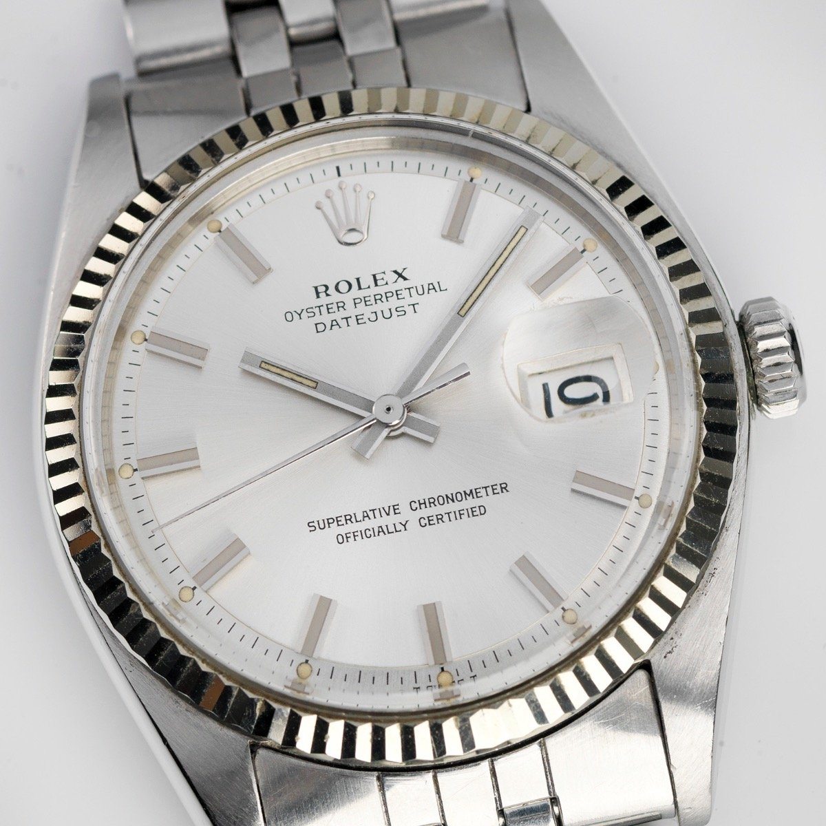 Rolex Datejust Wide Boy Dial Ref. 1601 with papers