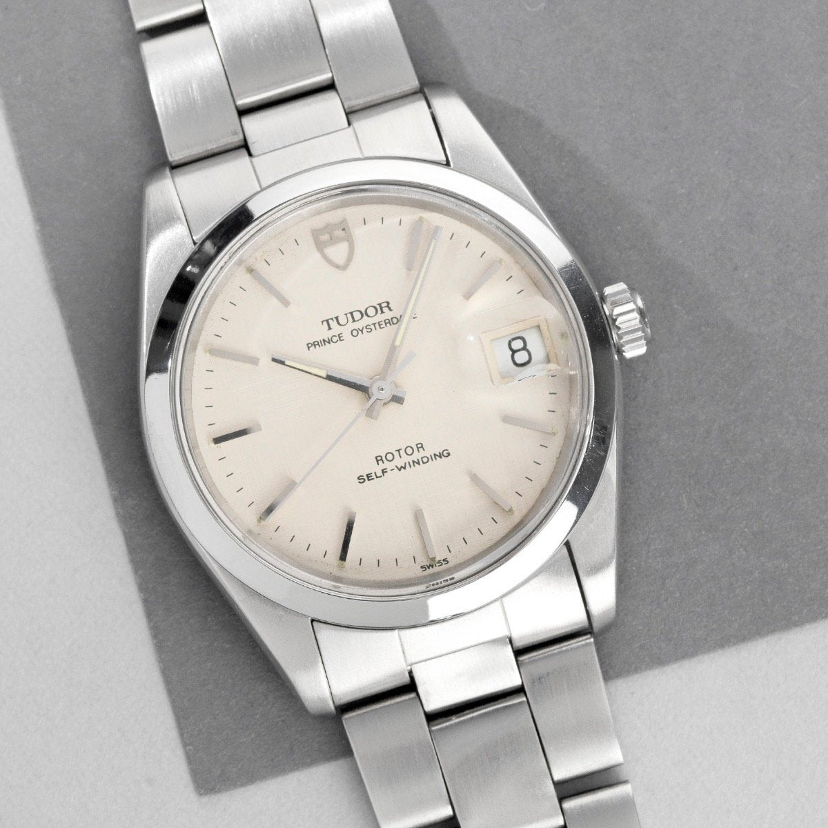 Tudor Oysterdate Off-white Linen Dial Reference 74000n