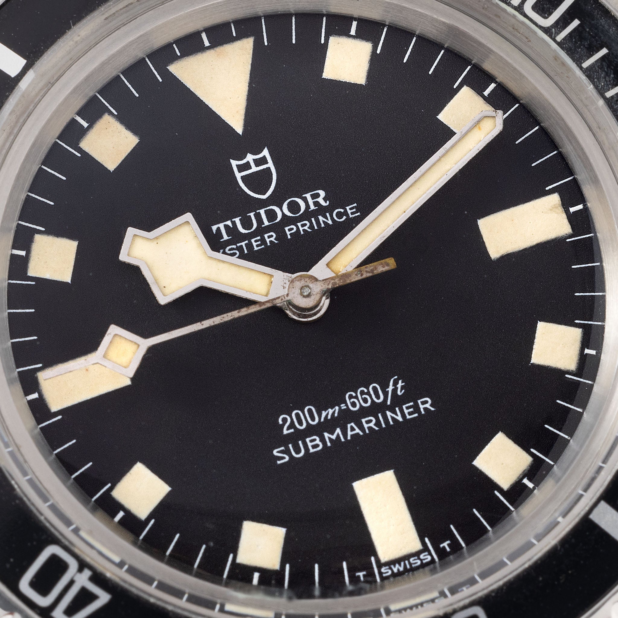 Tudor Submariner Snowflake 9401/0 Schwarzes Zifferblatt Ohne Datum